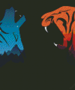 Wolf And Tiger Diamond Painting