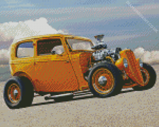 Yellow Rat Rod Diamond Painting