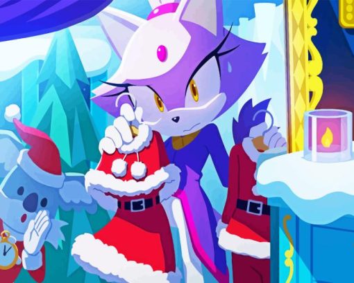 Christmas Sonic Blaze Diamond Painting