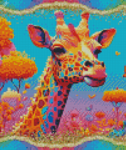 Colorful Giraffe Diamond Painting