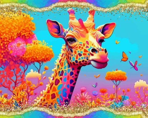 Colorful Giraffe Diamond Painting