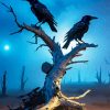 Dead Tree And Raven Diamond Painting