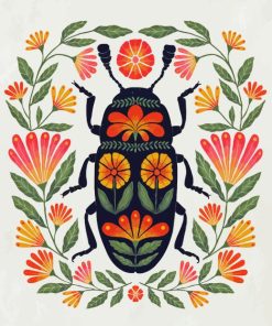 Folk Art Insect Diamond Painting