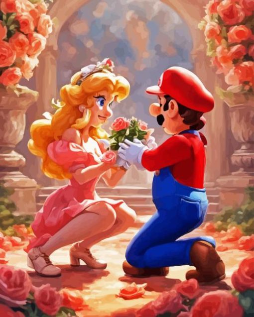 Mario Peach Diamond Painting