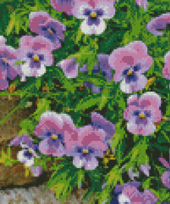 Pansy Flower Diamond Painting