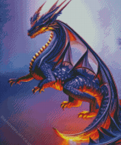 Purple Mystical Dragon Diamond Painting