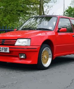 Red 205 Gti Peugeot Diamond Painting