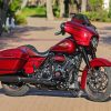 Red Harley Glide Diamond Painting