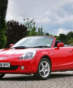 Red MR2 Car Diamond Painting