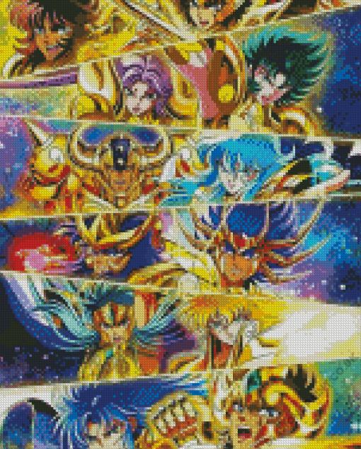 Saint Seiya Characters Diamond Painting