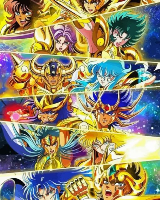 Saint Seiya Characters Diamond Painting