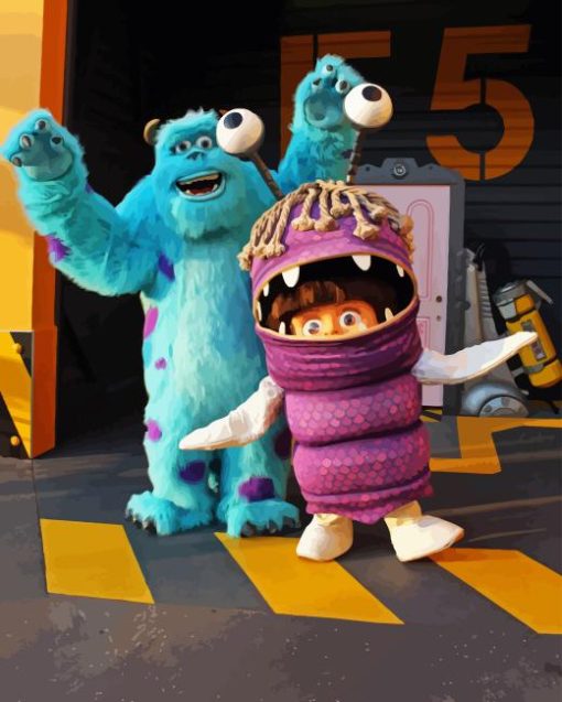 Sulley And Boo Diamond Painting