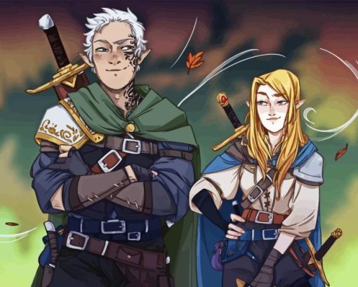 Aelin And Rowan Characters Diamond Painting