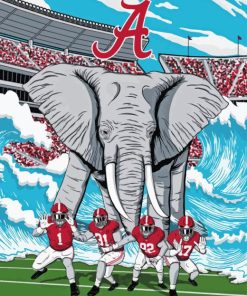 Alabama Elephant Poster Diamond Painting