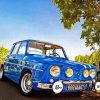 Antique Blue Renault 8 Diamond Painting