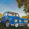 Antique Blue Renault 8 Diamond Painting