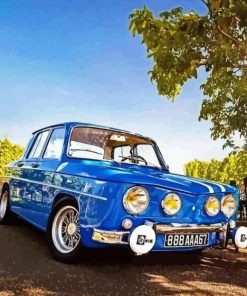 Antique Blue Renault 8 Diamond Painting