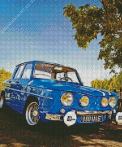 Antique Blue Renault 8 Diamond Painting