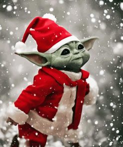 Baby Yoda Christmas Diamond Painting