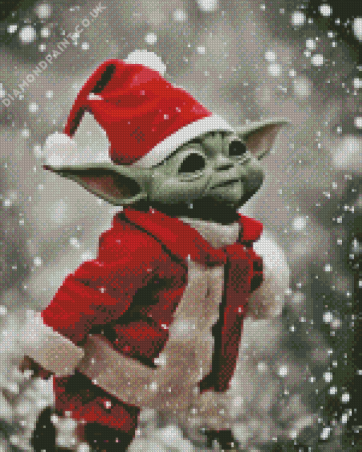 Baby Yoda Christmas Diamond Painting