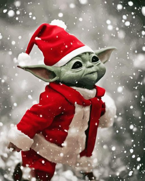 Baby Yoda Christmas Diamond Painting