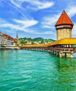 Chapel Bridge Lucerne Diamond Painting