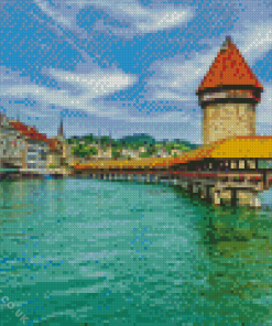 Chapel Bridge Lucerne Diamond Painting