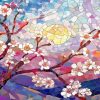 Cherry Blossom Mosaic Tree Diamond Painting