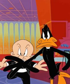 Elmer Fudd And Daffy Duck Diamond Painting