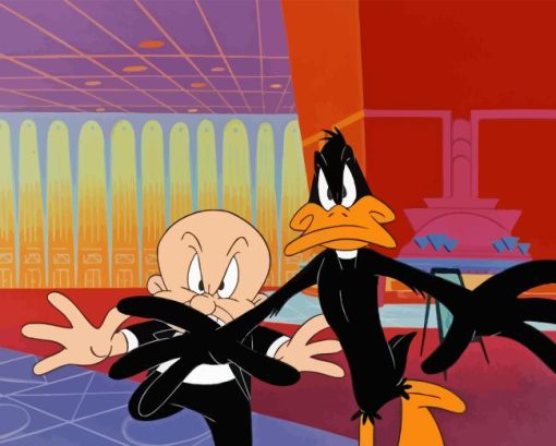 Elmer Fudd And Daffy Duck Diamond Painting