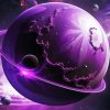 Galaxy Purple Planet Diamond Painting