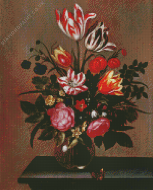 Hans Bollongier Flowers Vase Diamond Painting