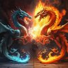 Ice And Fire Dragons Diamond Painting