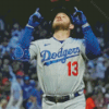 Max Muncy Baseballer Diamond Painting