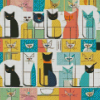 Mid Century Cats Diamond Painting