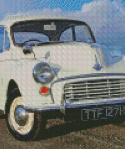 White Morris Car Diamond Painting