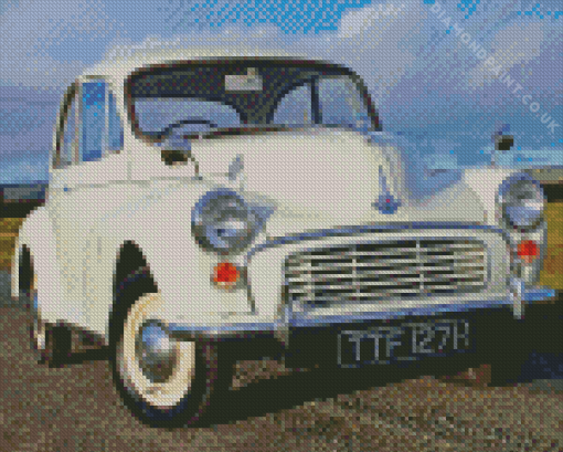 White Morris Car Diamond Painting