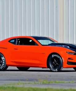 Cool Orange Camaro Diamond Painting