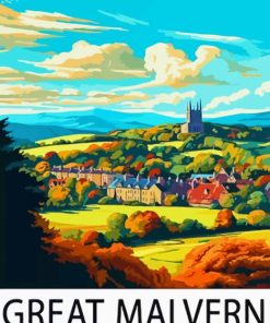 Great Malvern Poster Diamond Painting