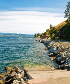 Okanagan Lake In Canada Diamond Painting