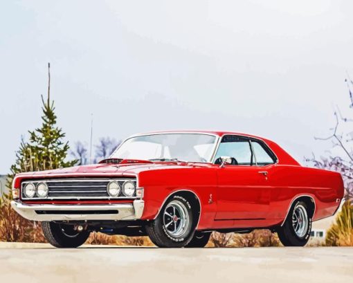 Red Ford Torino Diamond Painting