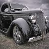 Black And White Ford Car Diamond Painting