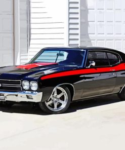 Black Chevrolet Chevelle Diamond Painting