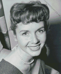 black and white Debbie Reynolds Diamond Painting