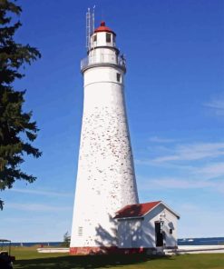 Fort Gratiot Lighthouse In Port Huron Diamond Painting