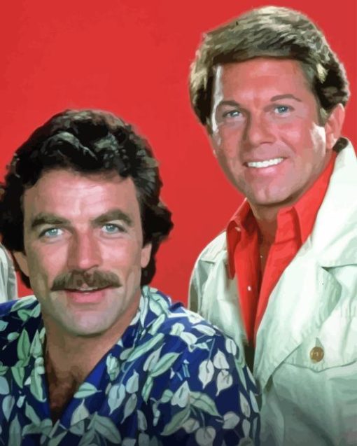 Magnum Pi Characters Diamond Painting