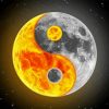 Moon And Sun Ying Yang Diamond Painting