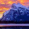 Mount Rundle At Sunset Diamond Painting