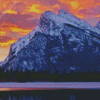 Mount Rundle At Sunset Diamond Painting