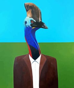 Mr Cassowary In Suit Diamond Painting